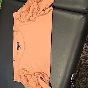 Ladies choral top with ruffle sleeves, sz L